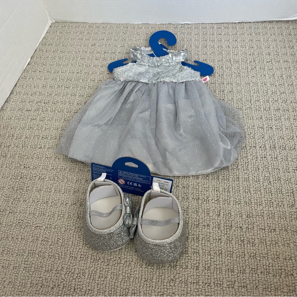 New build a bear sparkly dress with matching shoes